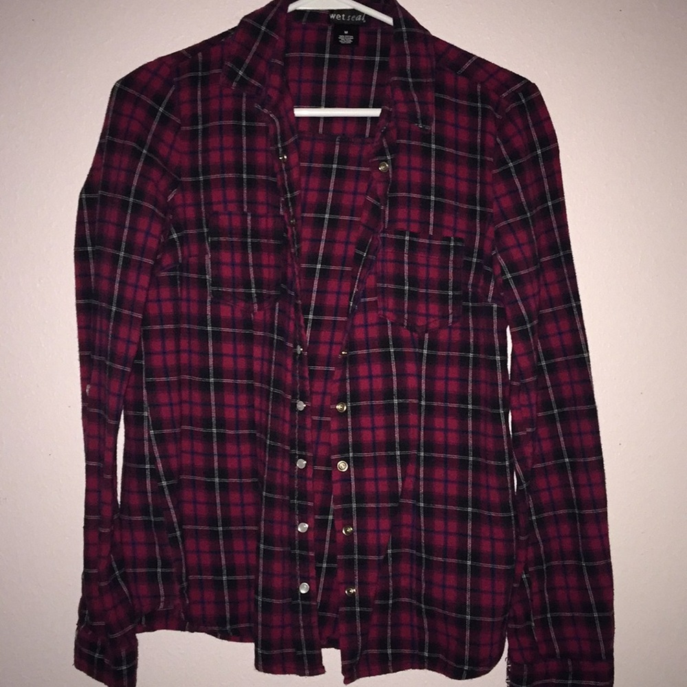 Cute Button Down Red Flannel